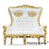 Stage wedding sofa bride and groom golden loveseat