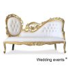 Wedding Sofa For Bride Luxury Golden Wood Frame