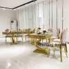 Gold Wedding Table Luxury Half Moon Shape