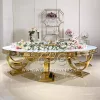 Gold Wedding Table Luxury Half Moon Shape