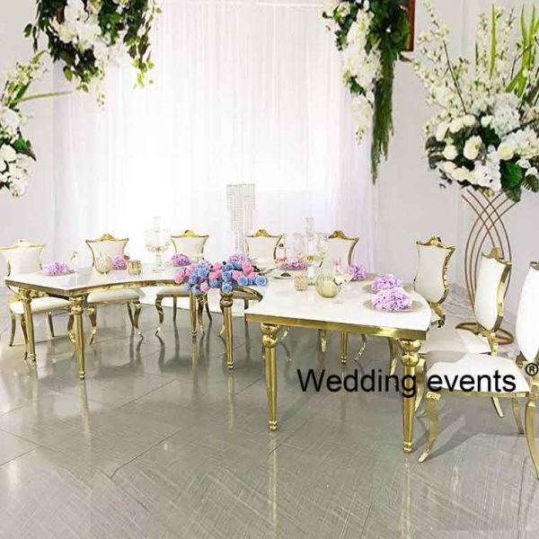 s shaped wedding table