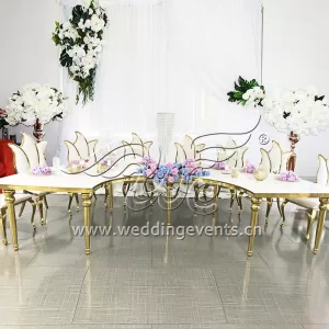 s shaped wedding table