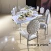 Serpentine Table Wedding Modern White Iron metal