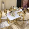 Serpentine Wedding Tables Gold Stainless Steel
