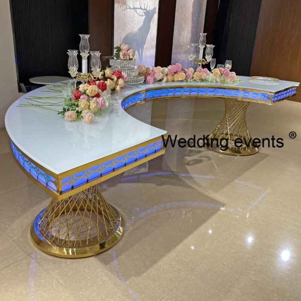 Half moon wedding table