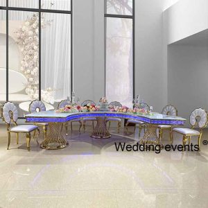 Half moon wedding table