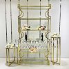 Elegant Wine Rack Stainless Steel Gold Display Shelf