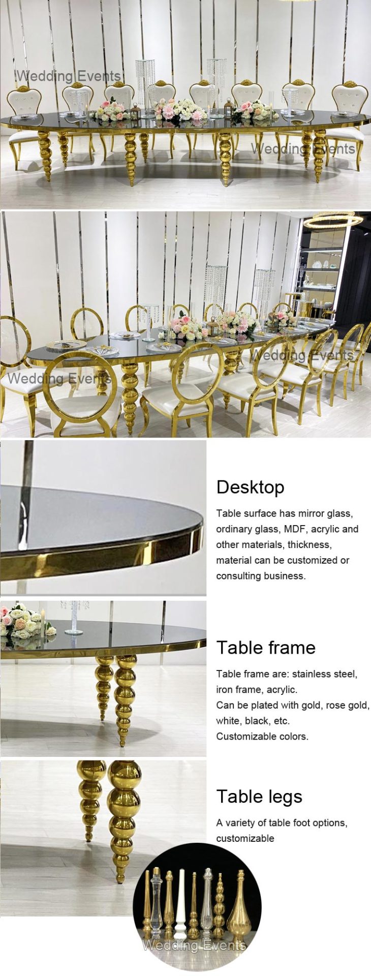 mirror table wedding