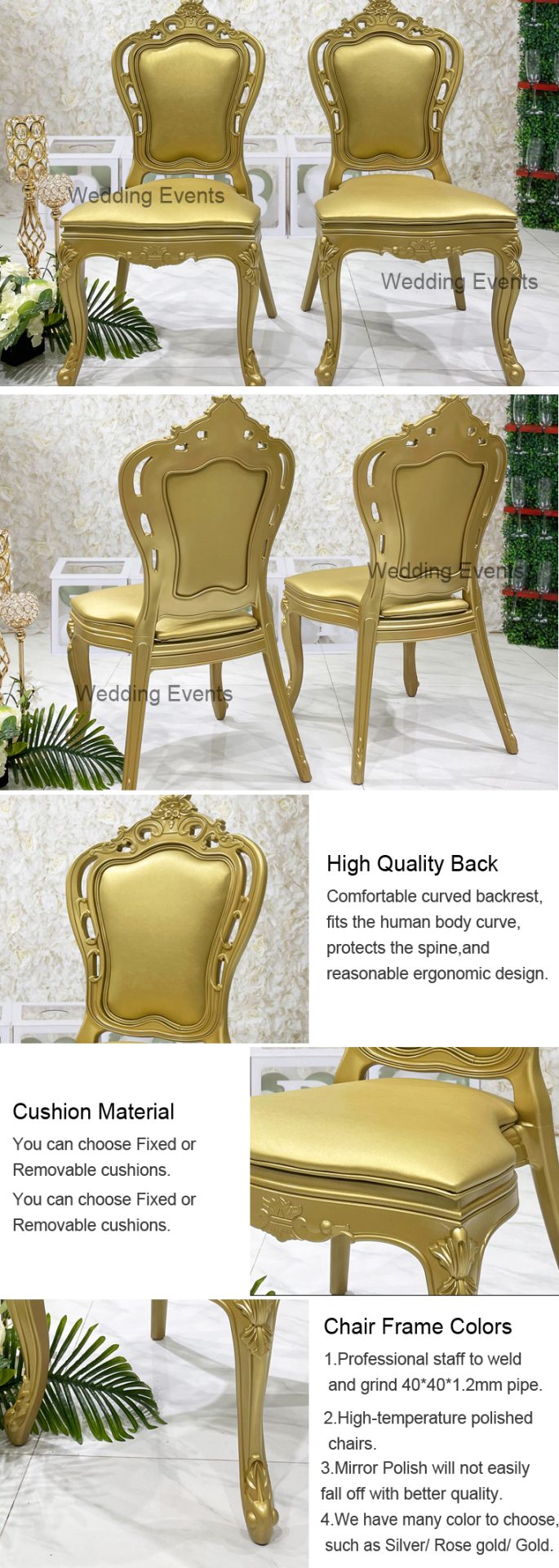 luxury wedding dining chair