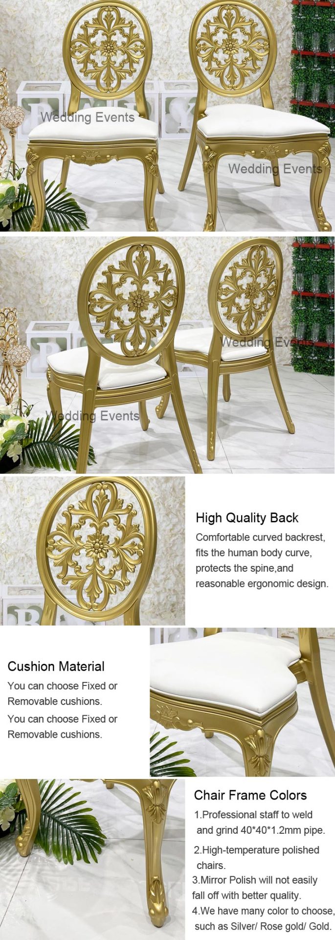 gold wedding chair rentals