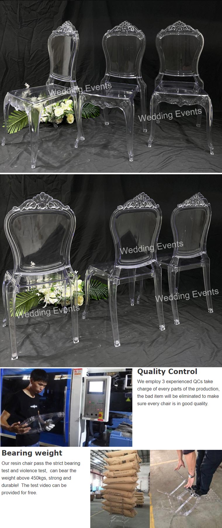 Ghost chair wedding reception