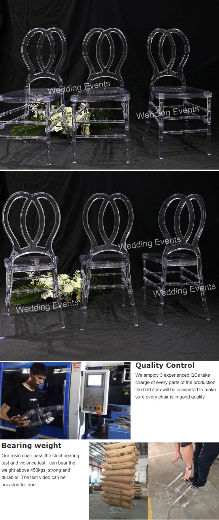 Stackable wedding chair