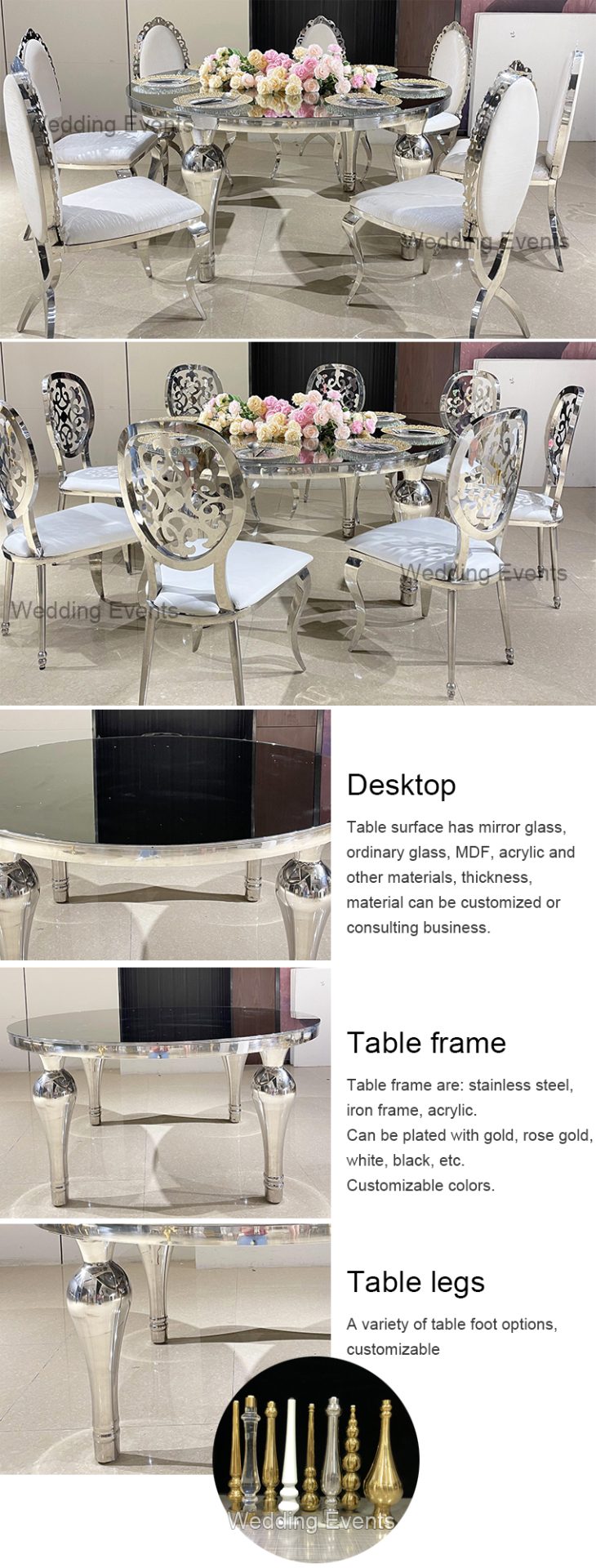 Round wedding tables for sale