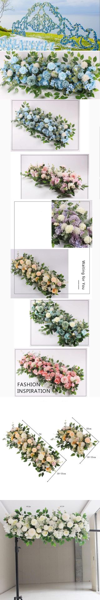 artificial flower rows
