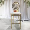 French country bar stools Phoenix back gold metal