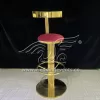 Swivel Bar Stool Rotating Design with Velvet Seat