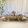 Wedding reception tables rectangular mirror glass