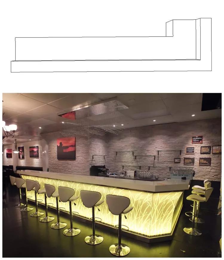 The Shape Of Bar Counter