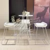 Bar Table for Sale Hotel Night Club All White Iron Frame