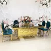 Event Tables for Sale Stainless Steel Base with Mirror Glass