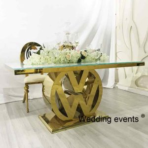 Glass tables for events
