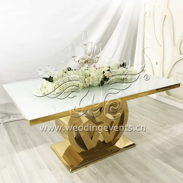Glass tables for events