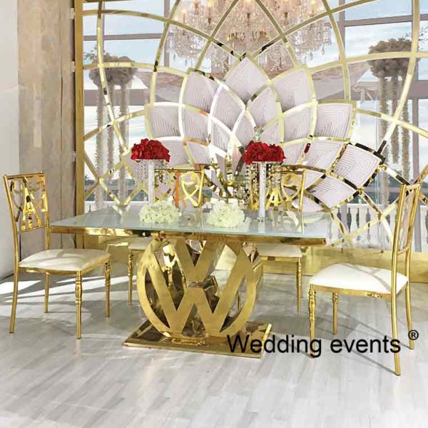 Glass tables for events