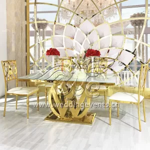 Glass tables for events