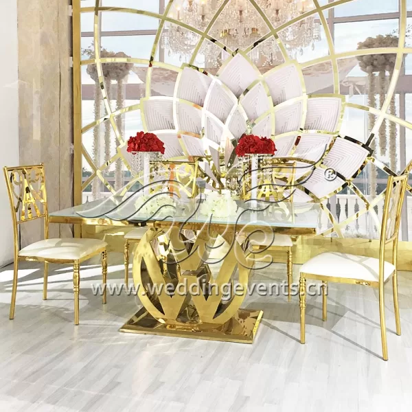 Glass tables for events