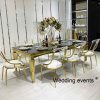 Wedding party reception table carved shape design
