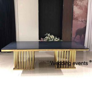 banquet style wedding reception tables