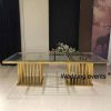 Tables for wedding reception clear glass top