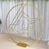 Round Wedding Backdrop Stand Gold Metal Frame