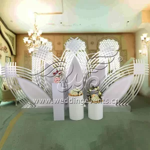 Silver And White Wedding Backdrop