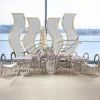 Serpentine Table Wholesale Silver Metal Mermaid Legs