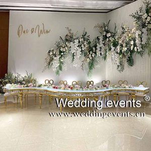 Gold Serpentine Table Rental