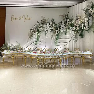 Gold Serpentine Table Rental