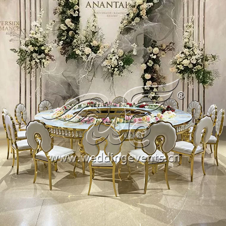 Gold Serpentine Table Rental