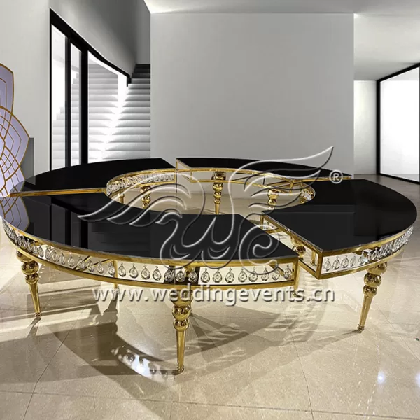 Gold Serpentine Table Rental