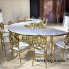 Serpentine tables gold stainless steel frame