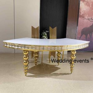 Gold serpentine table