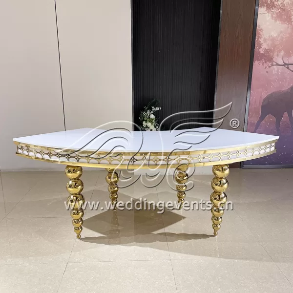 Gold serpentine table