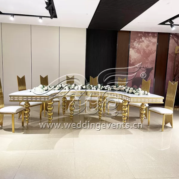 Gold serpentine table