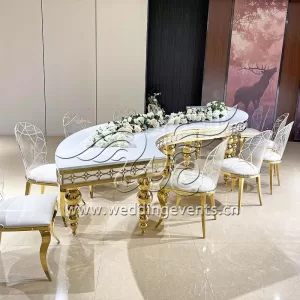Gold serpentine table