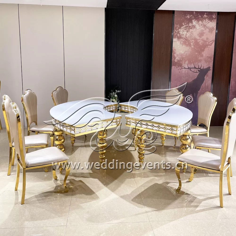 Gold serpentine table