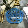 Elegant placemats blue paint rose design