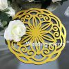 Gold placemats use for wedding charger plate