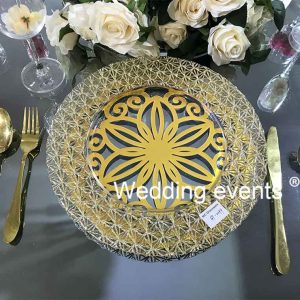 Gold placemats