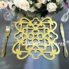 Square placemats gold paint plastic for sale