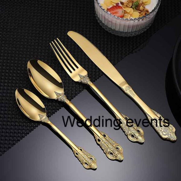 Gold cutlery